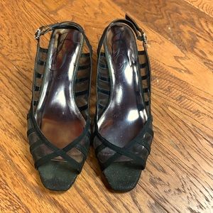 J Renee black low heel shoes.